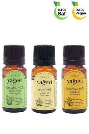 Uçucu Yağ Seti – Bergamot, Limon & Portakal | 3 x 10 ml