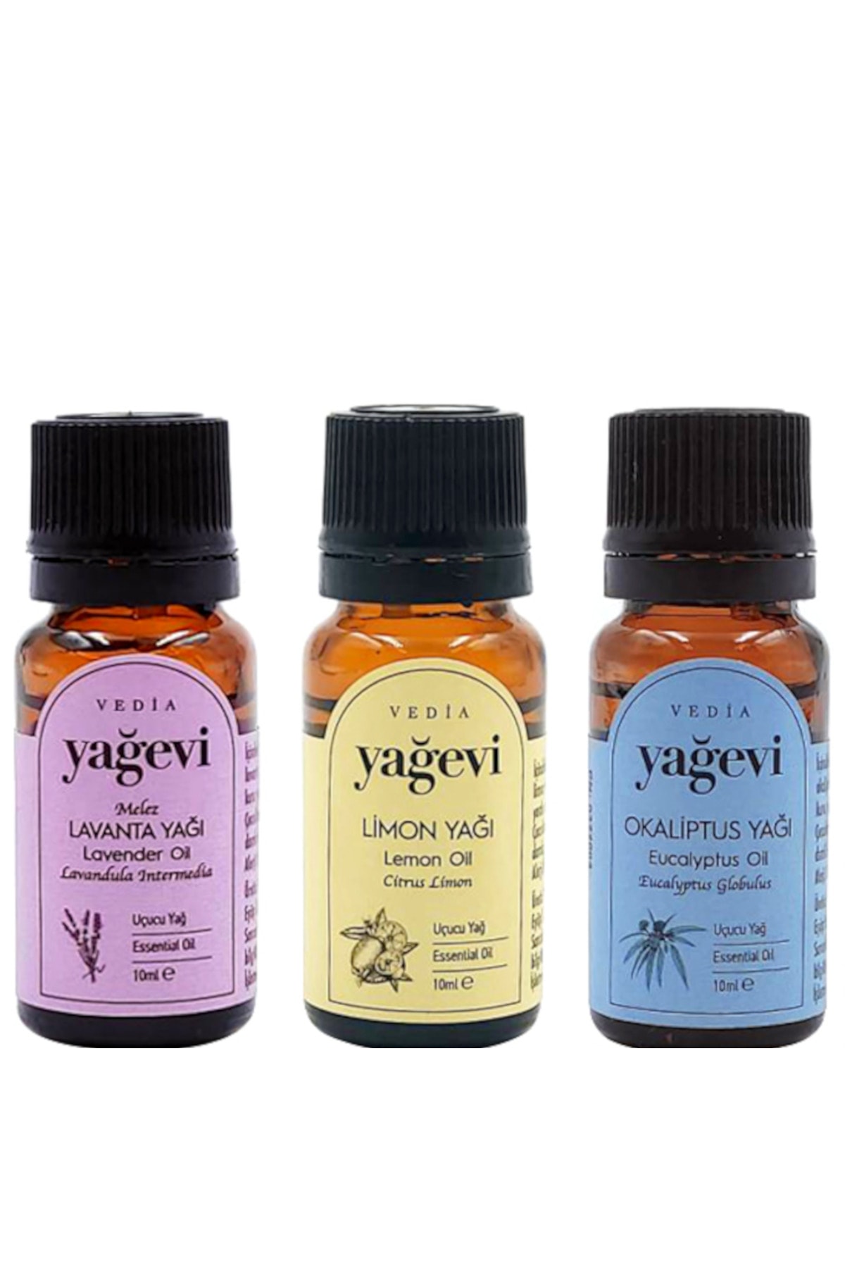 Uçucu Yağ Seti – Lavanta, Limon & Okaliptüs | 3 x 10 ml Uçucu Yağ Seti – Lavanta, Limon & Okaliptüs | 3 x 10 ml