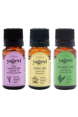 Uçucu Yağ Seti – Lavanta, Limon & Çay Ağacı | 3 x 10 ml